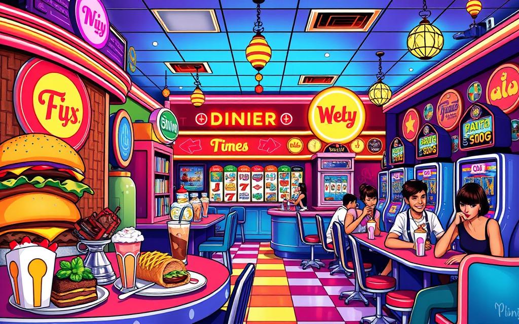 ธีมเกม Diner Delights Diner Delights สล็อตดินเนอร์สุดหรู อัตราแตกง่าย (2)